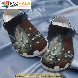 Funny Leather Dragonfly 3D Crocs Crocband