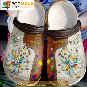 Funny Love Autism Floral 3D Crocs Crocband