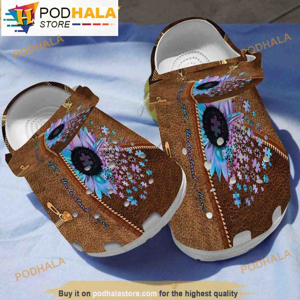 Funny Love Sunflowers Floral 3D Crocs Crocband Funny Love Sunflowers Floral 3D Crocs Crocband