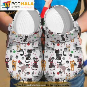 Funny Lovely Cats With 3D Crocs Crocband