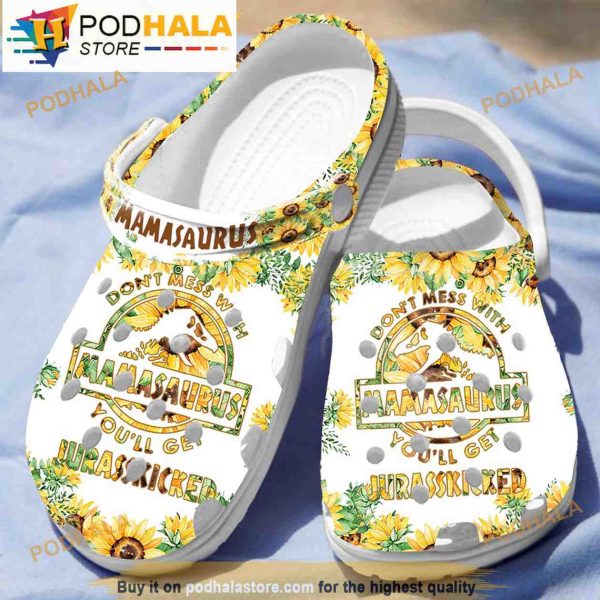 Funny Mamasaurus Dinosaur 3D Crocs Crocband Slippers