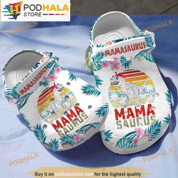 Funny Mamasaurus T Rex 3D Crocs Crocband Clog Shoes
