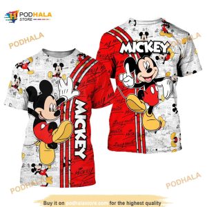 Funny Mickey Mouse Red Cross Comic Disney Shirt 3D