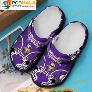 Funny Minnesota Vikings 3D Crocs Crocband