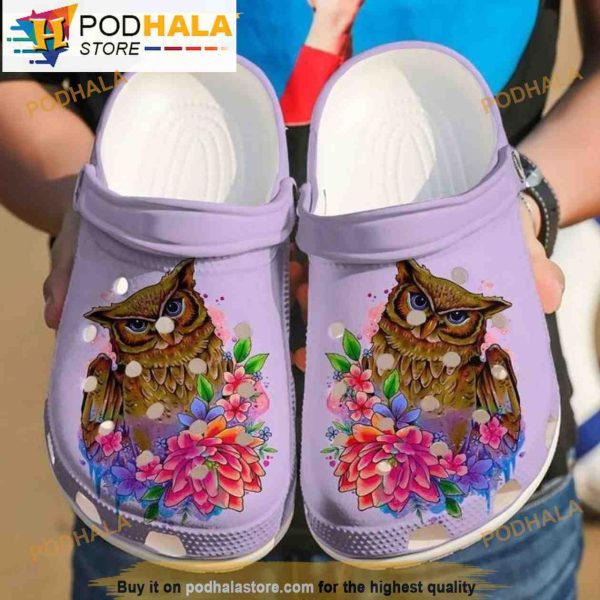 Funny Owl Flower 3D Funny Crocs Crocband