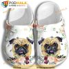 Funny Pug Puppy Rose Dog 3D Funny Crocs Crocband