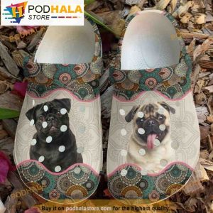 Funny Pug Smile Mandala Pattern 3D Funny Crocs Crocband