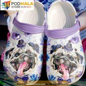 Funny Pug Stick Out Tongue Dog 3D Funny Crocs Crocband
