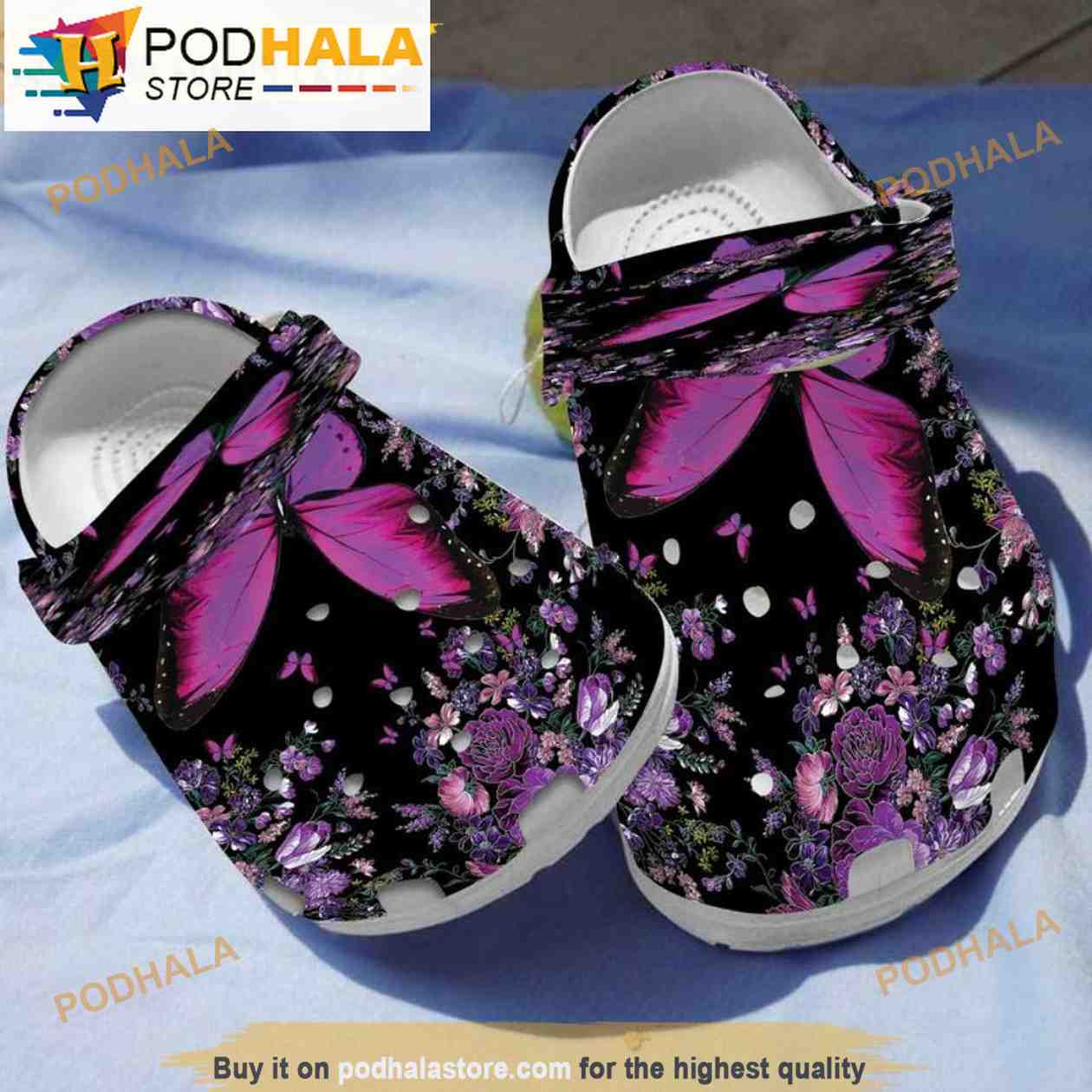 Funny Purple Butterfly Floral 3D Funny Crocs Crocband Funny Purple Butterfly Floral 3D Funny Crocs Crocband