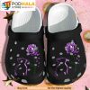 Funny Purple Rose Cat With 3D Funny Crocs Crocband