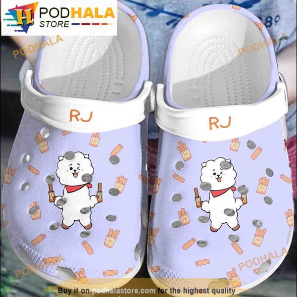 Funny Rj Bts Gifts 3D Funny Crocs Crocband Clog Shoes