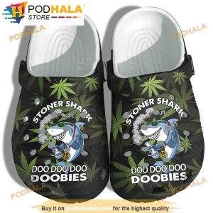 Funny Shark Weed 3D Funny Crocs Crocband Clog Shoes