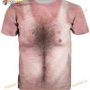 Funny Shirt 3D Print Sexy Chest Hair Muscle Hooded 3D Shirt