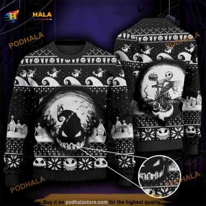 Funny Skeleton Halloween Nightmare Ugly Christmas Occasion Jack Skellington Sweater