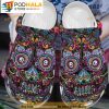 Funny Skull Hippie Floral 3D Funny Crocs Crocband