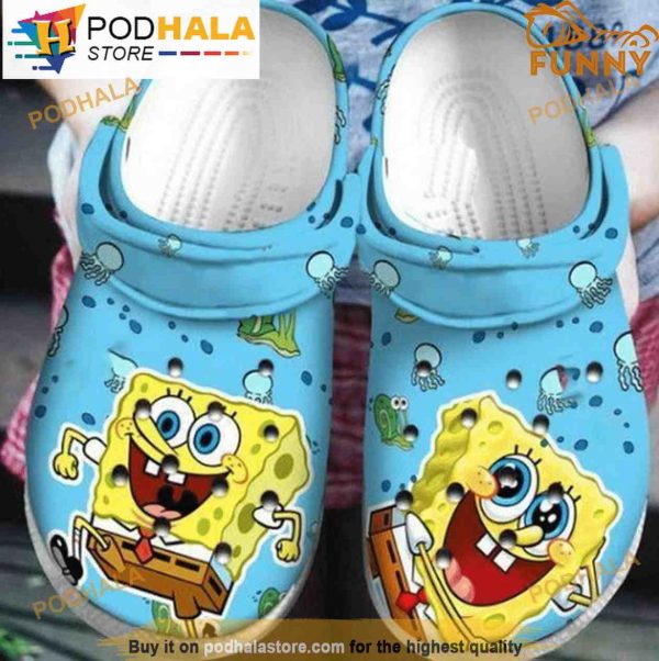 Funny Spongebob Blue 3D Funny Crocs Crocband
