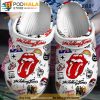 Funny The Rolling Stones White 3D Funny Crocs Crocband