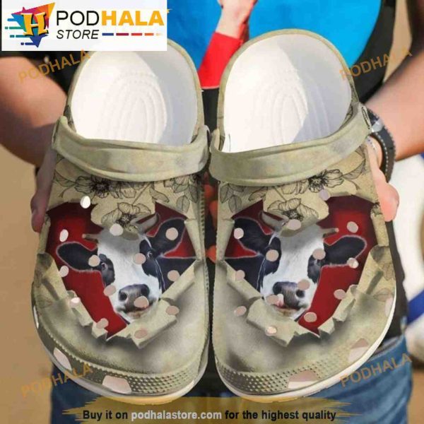 Funny They Steal My Heart Cow 3D Funny Crocs Crocband