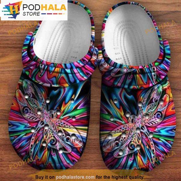 Funny Tie Dye Dragonfly 3D Funny Crocs Crocband