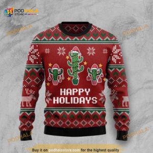Funny Ugly Sweater 3D Christmas Cactus, Xmas Gifts
