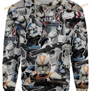 Funny Ugly Sweater 3D Xmas Clone Troopers, Xmas Gifts