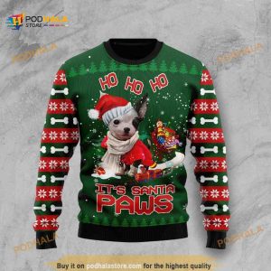 Funny Ugly Sweater Chihuahua Santa Paws Xmas 3D, Xmas Gifts