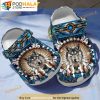 Funny Wolf Blue Native American 3D Funny Crocs Crocband