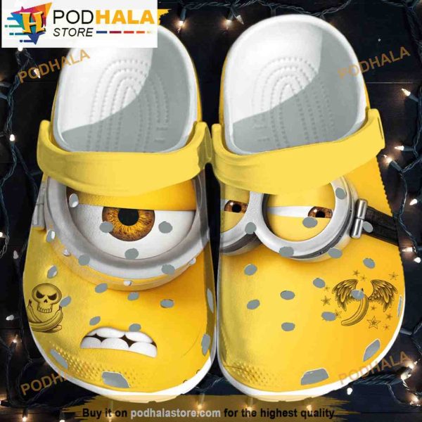 Funny Yellow Minion 3D Funny Crocs Crocband Slippers