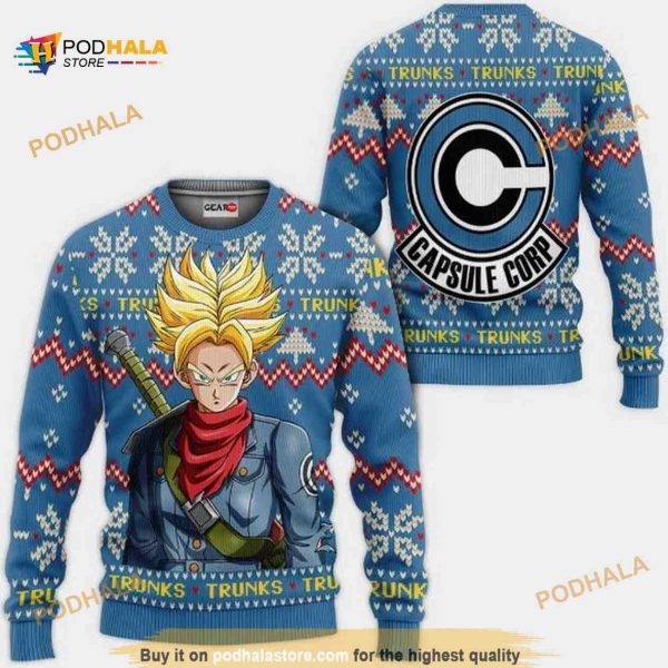Future Trunks Anime Dragon Ball Xmas Ugly Christmas Knitted Sweater