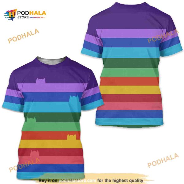 Gabby’s Dollhouse Rainbow Cat Fairy 3D Tshirt