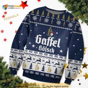 Gaffel Kolsch Beer Old Navy Christmas Navy Ugly Xmas Sweater