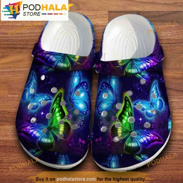 Galaxy Butterfly 3D Funny Crocs Crocband