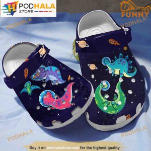 Galaxy Dinosaur 3D Funny Crocs Crocband