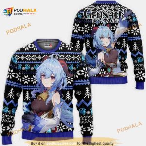 Ganyu Genshin Impact Anime Xmas Ugly Christmas Knitted Sweater