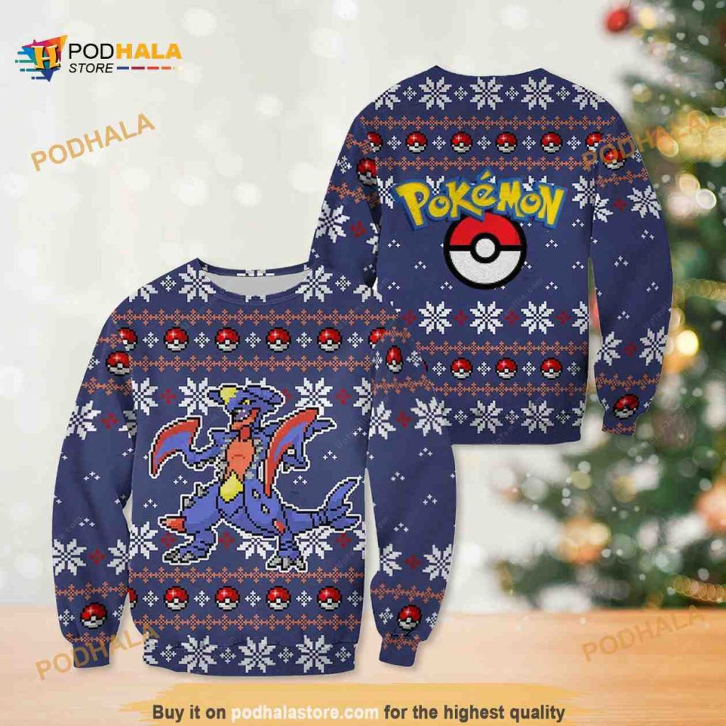 Garchomp Pokemon Christmas Best Ugly Christmas Sweaters
