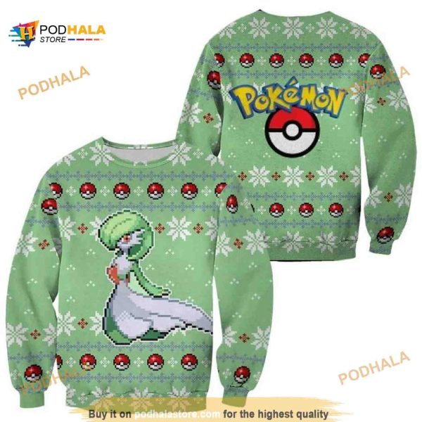 Gardevoir Pokemon Xmas Ugly Christmas Knitted Sweater