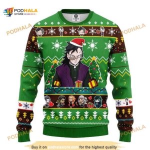 Genya Shinazugawa Demon Slayer Xmas Ugly Wool Knitted Sweater
