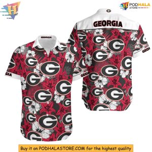 Georgia Bulldogs UGA Hawaiian Shirt, Football Aloha Shirt