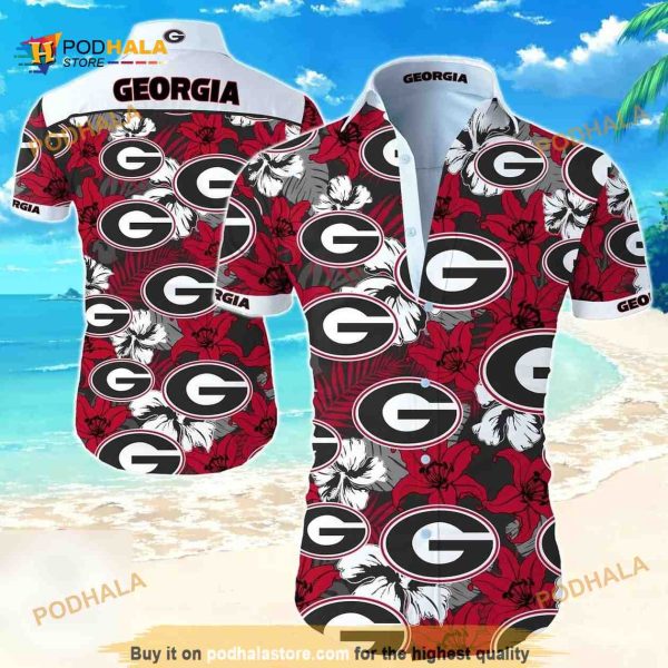 Georgia Bulldogs UGA Hawaiian Shirt, Football Aloha Shirt