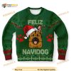 German Shepherd Feliz Navidog Ugly Wool Sweater