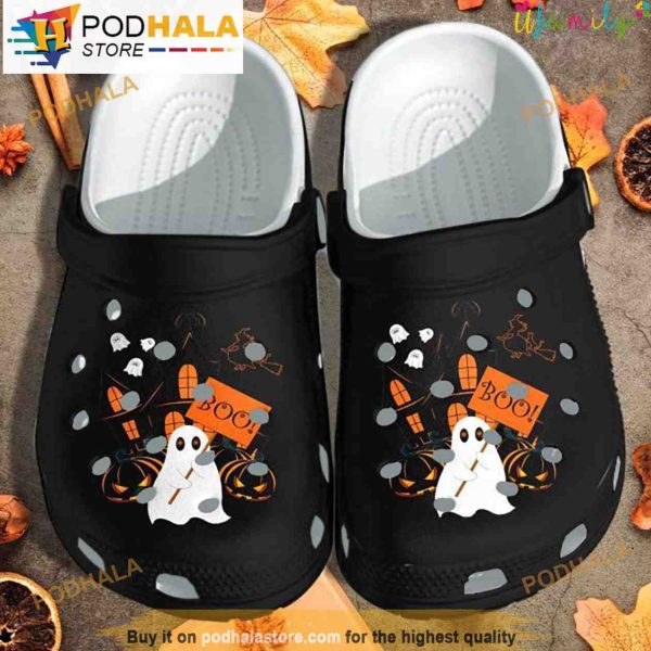 Ghost Boo 3D Funny Crocs Crocband Halloween