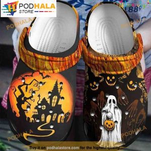 Ghost Pumpkin 3D Funny Crocs Crocband Halloween