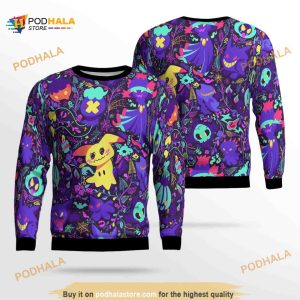 Ghost Type Pokemon Ugly Christmas Sweater