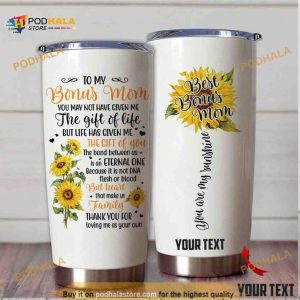 Gift For Bonus Mom Thanks For Loving Me As Your Own Personalized Coffee Tumbler
