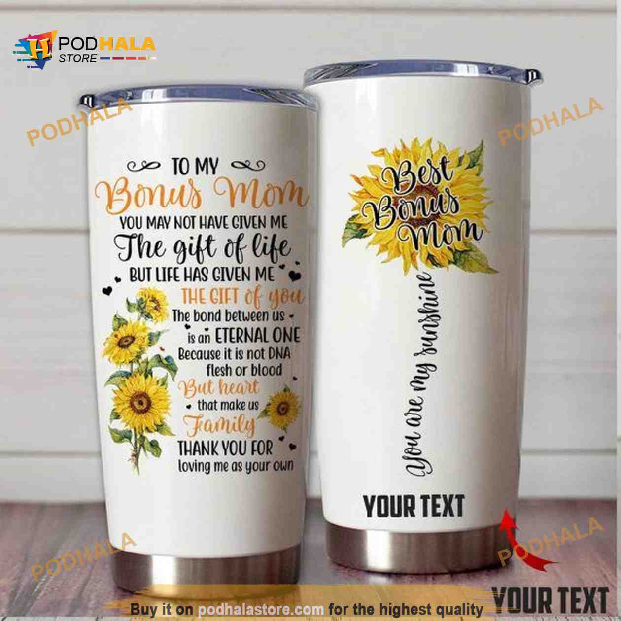 Bonus Mom Tumbler, Bonus Mom Best Ever Tumbler, Glitter Tumbler