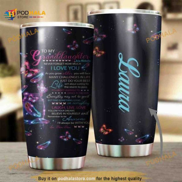 Gift For Grandma Personalized Grandma To My Granddaughter Coffee Tumbler