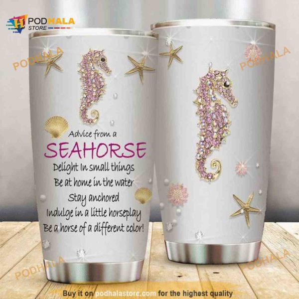 Gift For Seahorse Lover Seahorse Treasures Travel Coffee Tumbler