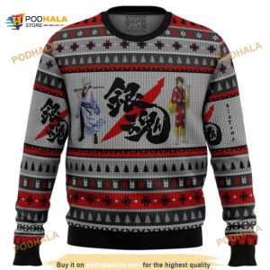 Gintama Shinsuke And Gintoki Xmas Ugly Wool Sweater
