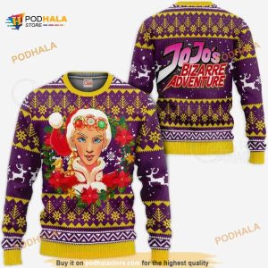 Giorno Giovanna Ugly Christmas Jojo’s Bizarre Adventure Anime Knitted Sweater