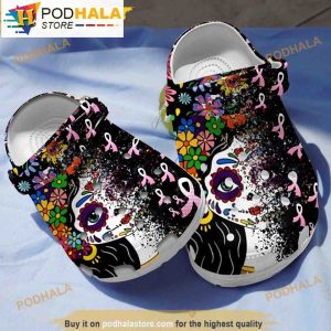Girl Breast Cancer 3D Funny Crocs Crocband Slippers